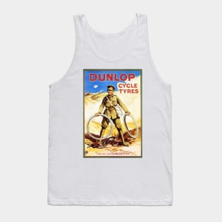 DUNLOP CYCLE TYRES c1914 "Only me and Dunlops left" Vintage Bicycle Advertisement Tank Top